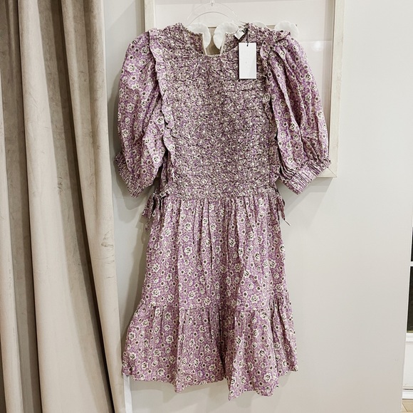 NWT Sea New York Purple Floral Smocked Ida Dress - Picture 5 of 6